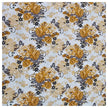 Baumwollsatin Siena Blumen ocker und grau
