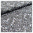 Baumwollsatin Siena große Ornamente blau