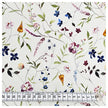 French Terry Digital Blumen wollweiß
