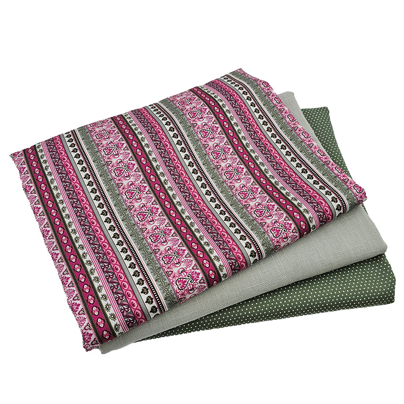 Trachten Stoffpaket in grün und mint pastell mit Schürze