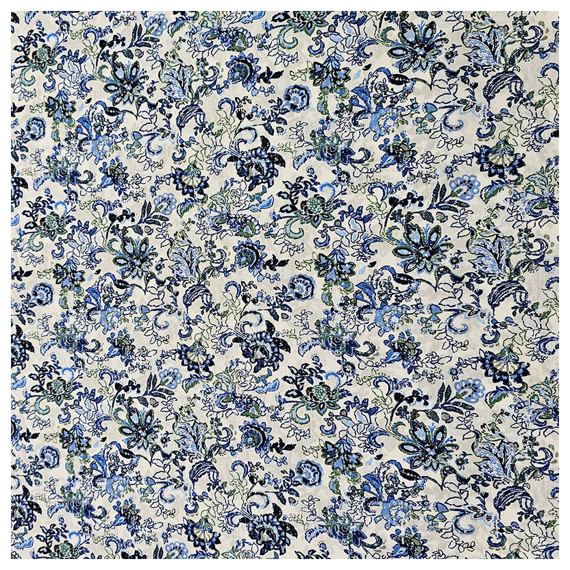 Baumwolle Floral blau
