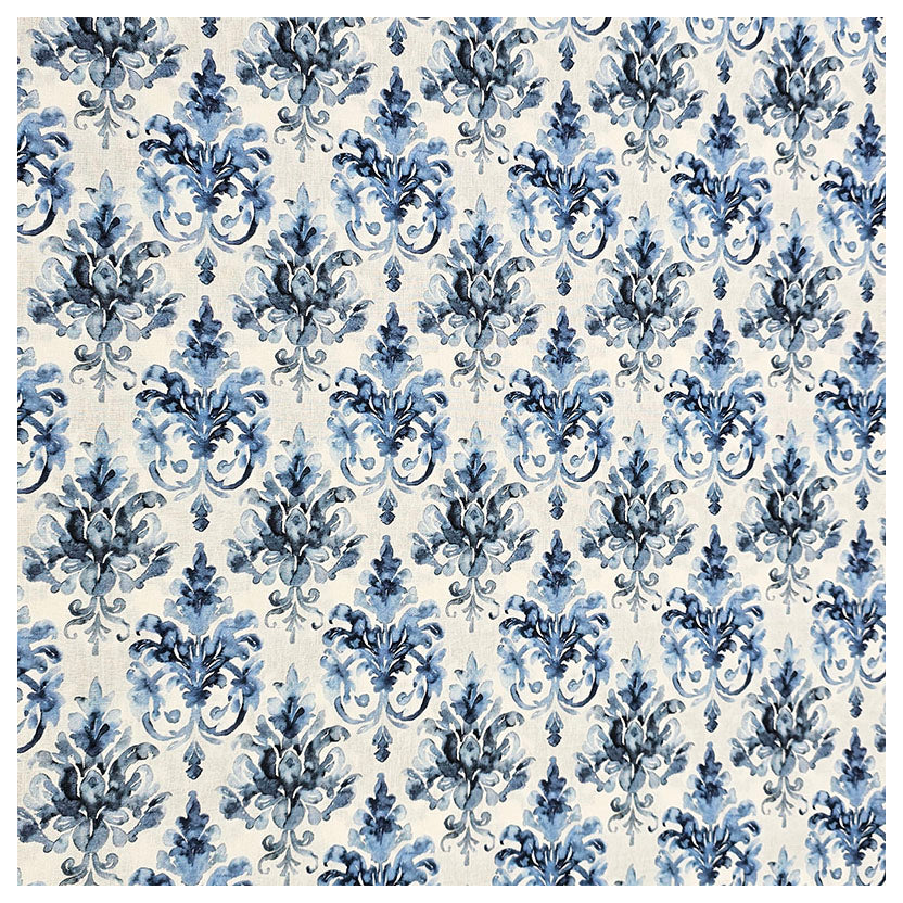 Trachten Stoffpaket hellblau mit Cord und Ornamente Schürze