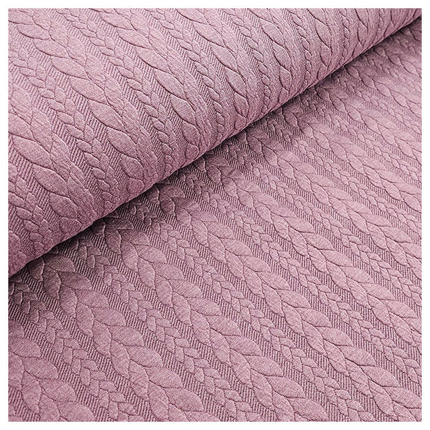 Zopf Jacquard/ Jersey mauve