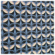 French Terry Blumen blau geraut