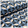 French Terry Blumen blau geraut