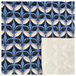 French Terry Blumen blau geraut