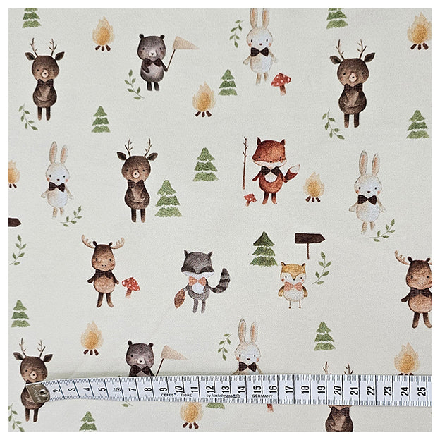 French Terry Waldtiere ecru