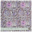 Baumwollsatin Paisley mit Blumen beere