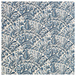 Baumwollsatin Ornamente blau und weiß