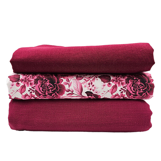 Trachten Stoffpaket cyclam mit Rosen Schürze