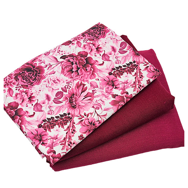 Trachten Stoffpaket cyclam mit Rosen Schürze