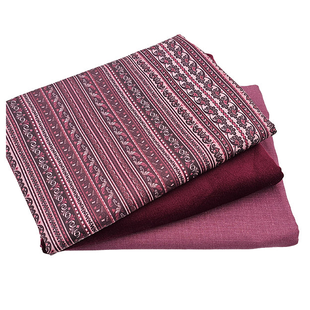 Trachten Stoffpaket Cord brombeer und bordeaux mit Schürze