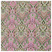 Baumwollsatin Siena Ornamente pink und grün