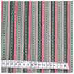 Baumwoll-Popelin gestreift grün, rot und braun
