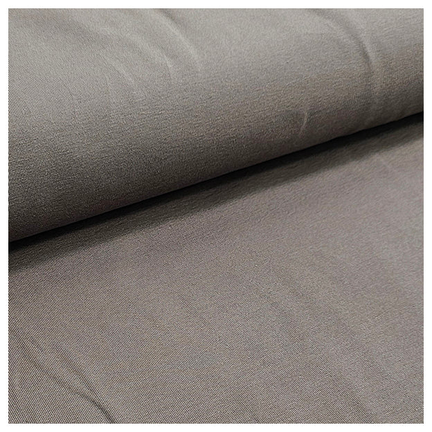Baumwolljersey uni taupe grau