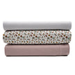 Jersey Stoffpaket Mille Fleur und streifen rosa mit Bündchen