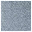 Baumwollsatin Halbdruck Ornamente helles rauchblau und weiß