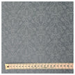 Baumwollsatin Halbdruck Ornamente helles rauchblau und weiß