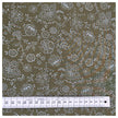 Baumwolle zarte Blumen Halbdruck in olive