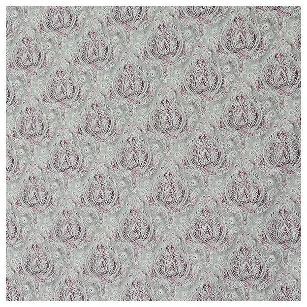 Baumwoll-Popeline Digital Ornamente grau und pink