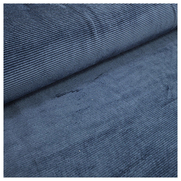 Feincord Jersey blau