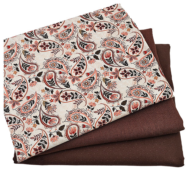 Trachten Stoffpaket braun mit paisley Schürze