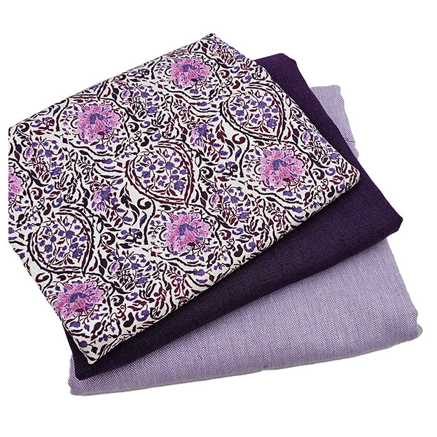 Trachten Stoffpaket violett und flieder mit Schürze