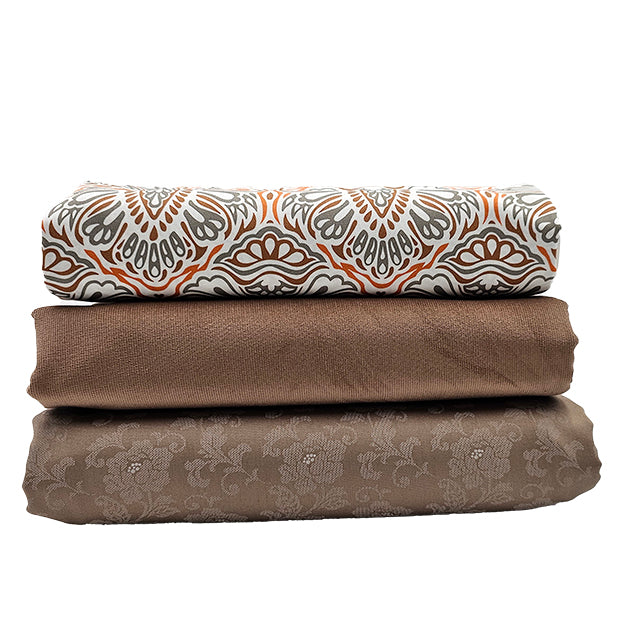 Trachten Stoffpaket Cord beige und Baumwollsatin mit weißer Schürze