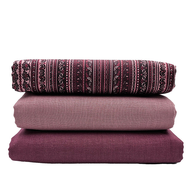 Trachten Stoffpaket mauve und bordeaux mit Schürze