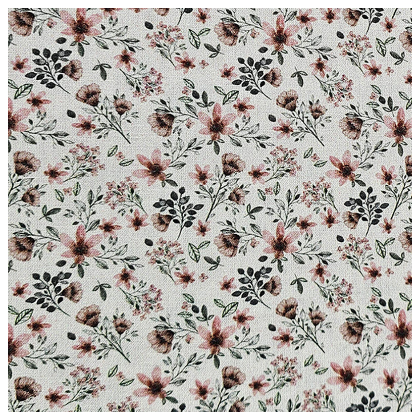 Trachten Stoffpaket braun und Fischgrät mit Blumen Schürze