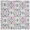 Baumwollsatin Siena Ornamente rosa und petrol
