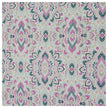 Baumwollsatin Siena Ornamente rosa und petrol