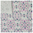 Baumwollsatin Siena Ornamente rosa und petrol