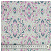 Baumwollsatin Siena Ornamente rosa und petrol