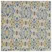 Baumwollsatin Siena Ornamente gelb und mintgrün