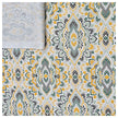 Baumwollsatin Siena Ornamente gelb und mintgrün