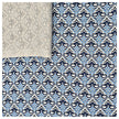 Baumwollsatin Siena kleine Ornamente blau