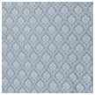 Baumwollsatin Ornamente Halbdruck himmelblau und weiß