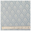 Baumwollsatin Ornamente Halbdruck himmelblau und weiß