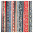 Baumwollsatin Siena blau, braun und rot