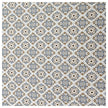Baumwoll-Popelin Ornamente hellblau und beige
