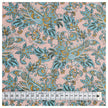 Baumwoll-Popelin Paisley hellrosa und petrol