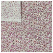 Baumwoll-Popelin Blumen fuchisa und rosa
