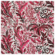 Baumwollsatin Pflanzen bordeaux und rot