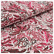 Baumwollsatin Pflanzen bordeaux und rot