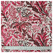 Baumwollsatin Pflanzen bordeaux und rot