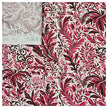 Baumwollsatin Pflanzen bordeaux und rot