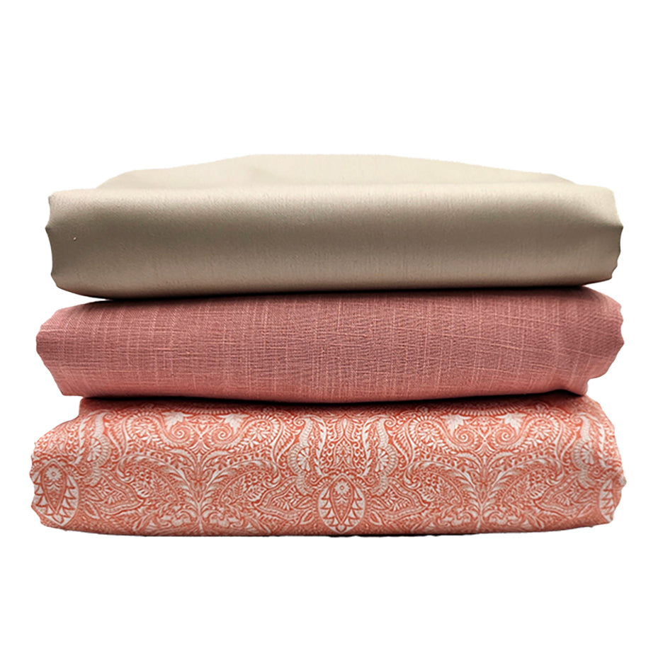 Trachten Stoffpaket pfirsich und Schürze in beige