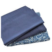 Trachten Stoffpaket in rauchblau und Schürze in mitternachtsblau