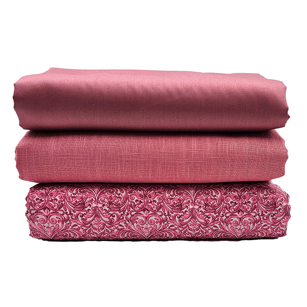 Trachten Stoffpaket altrosa und beere mit Schürze